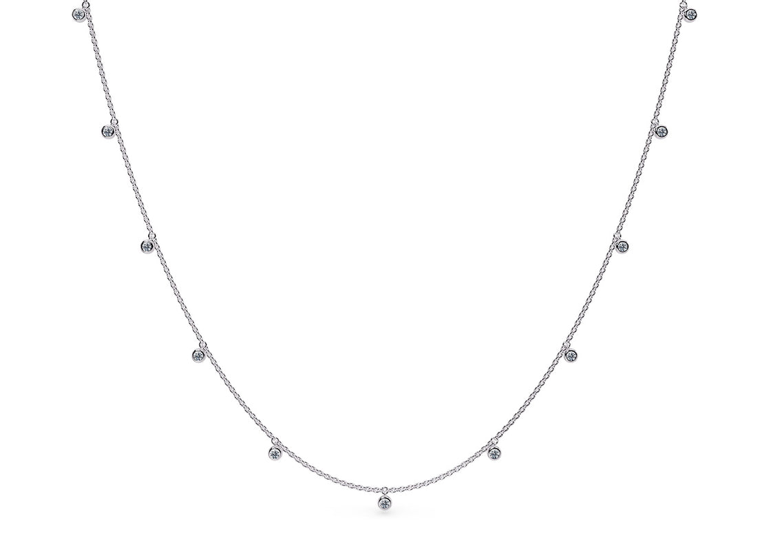 Our iconic tea design, now set with diamond drops for added movement and sparkle. The adjustable chain makes it an easy and versatile companion to wear day-to-day.