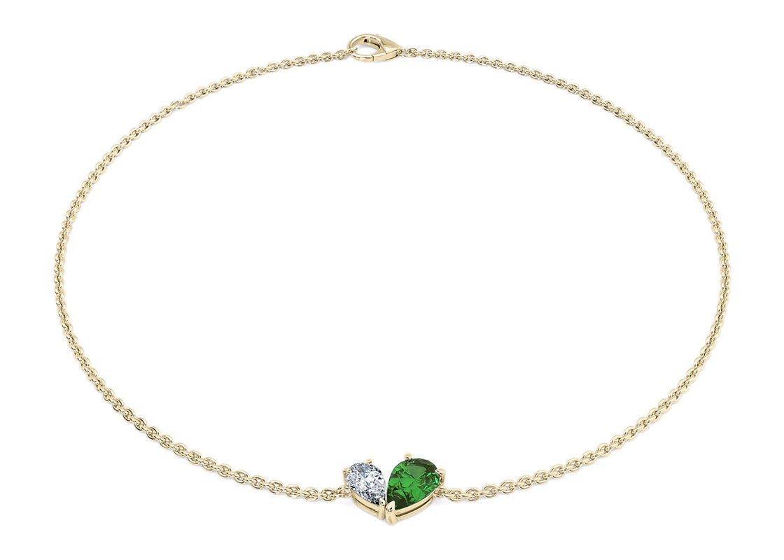 Toi et Moi Tsavorite Bracelet