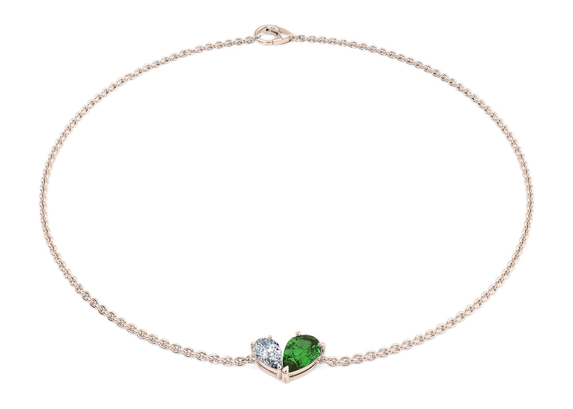 Toi et Moi Tsavorite Bracelet