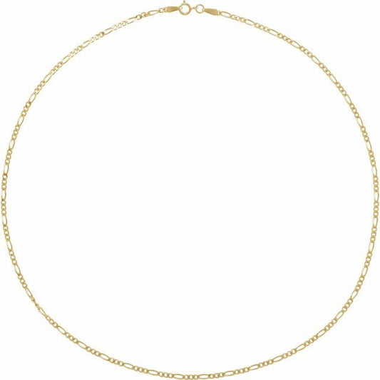 14k-yellow-gold--diamond-cut-figaro-16"-chain