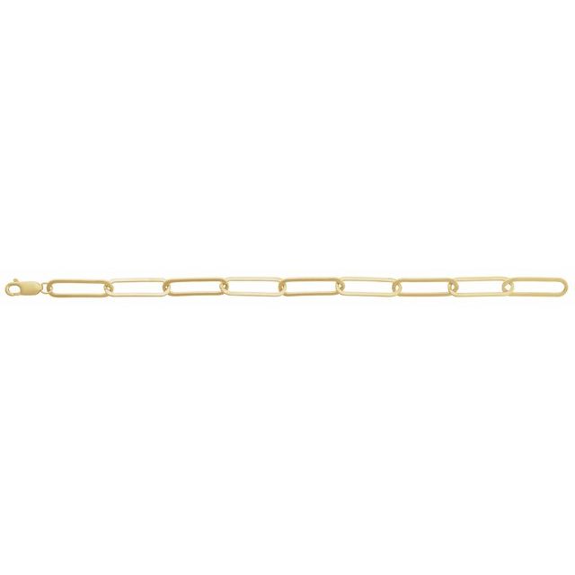 14k-yellow-gold--paperclip-style-7"-chain