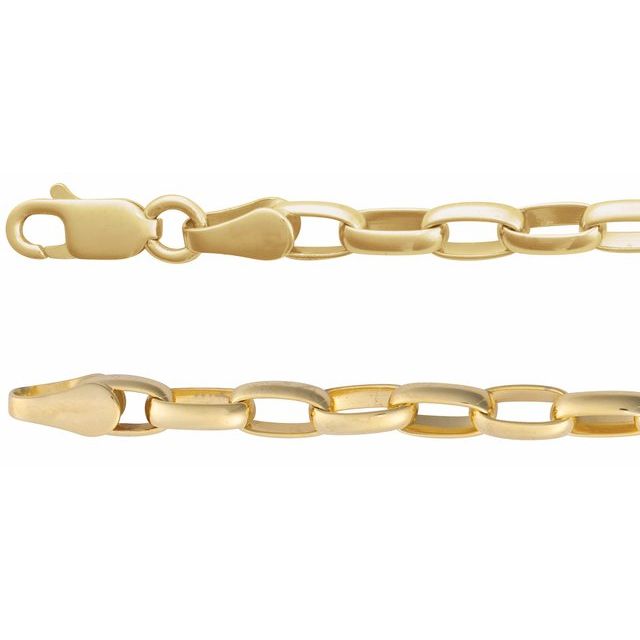 14k-yellow-gold--puffed-oval-cable-7"-chain