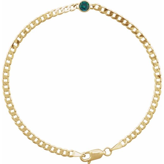 14k-yellow-gold-lab-grown-alexandrite-link-7"-bracelet