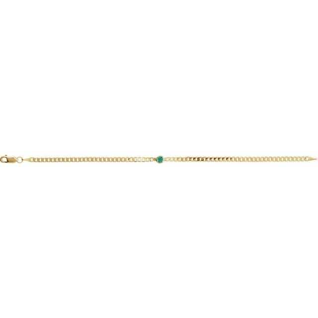 14k-yellow-gold-lab-grown-emerald-link-7"-bracelet