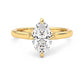Solenne Marquise Diamond Four-Claw Solitaire Engagement Ring in 18ct Yellow Gold