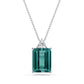 Striking in structure yet soft in sparkle, the Aquarelle Pendant features a vivid centre gem-choose from serene aquamarine or deep teal tourmaline—securely nestled in a refined claw setting. Delicate diamond accents in round, pear, or trillion cuts bring a hint of shimmer, making this piece a sophisticated blend of geometry and elegance.