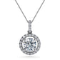 Crafted with graceful precision, this pendant showcases a brilliant diamond halo that enhances the beauty of your chosen centre stone. Whether it’s a classic diamond or a vibrant gemstone, the surrounding sparkle adds striking contrast and timeless elegance.