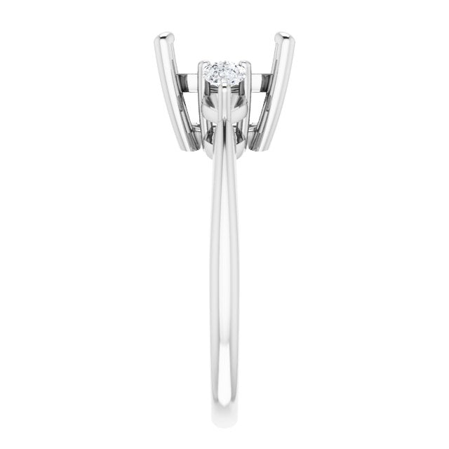 platinum-9-x--asscher-1/4-ctw-natural-diamond-semi-set-engagement-ring