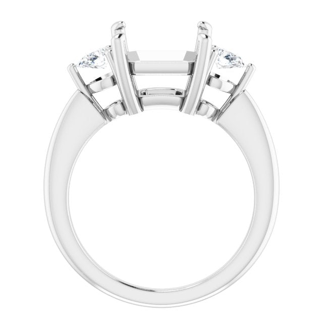 platinum-9-x--asscher-1/4-ctw-natural-diamond-semi-set-engagement-ring