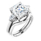 platinum-9-x--asscher-1/4-ctw-natural-diamond-semi-set-engagement-ring