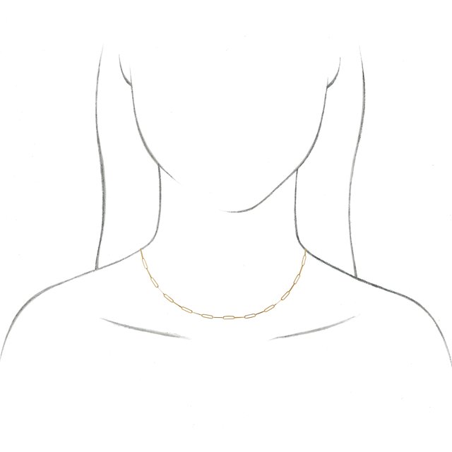 14k-yellow-gold--paperclip-style-16"-chain
