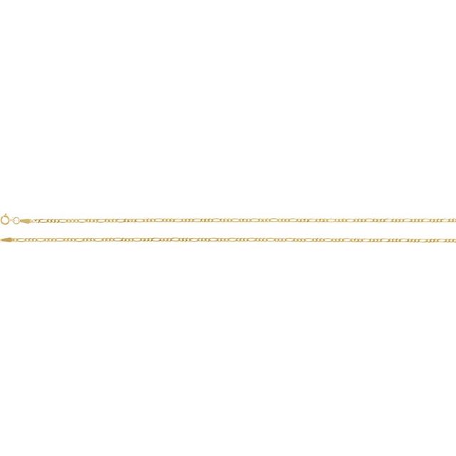 14k-yellow-gold--diamond-cut-figaro-16"-chain