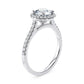 Celestia Halo Ring in 18k White Gold – Round Cut Diamond Setting